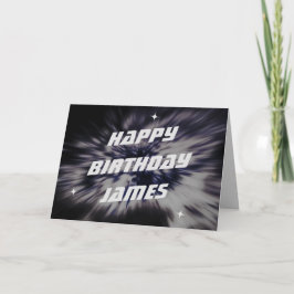 Star Explosion Birthday Card Kort