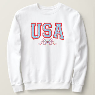 Star-Filled USA Coquette Universiteten T Shirt