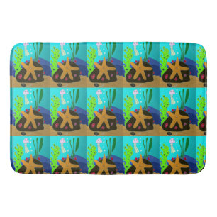 Star Fish and Jelly Fish Bathroom Mat Badrumsmatta