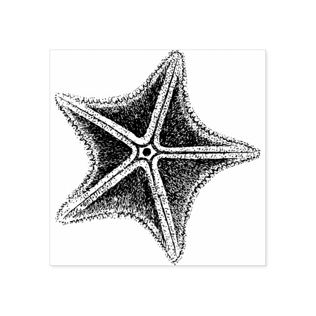 Star Fish Rubber Frimärke Stämpel (Tryck)