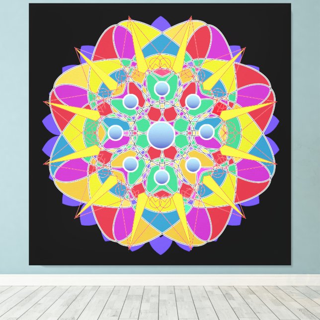 Star Flower Canvastryck (Insitu (trägolv))