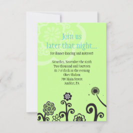 STAR FLOWERS Bat mitzvah Party-kort Inbjudningar