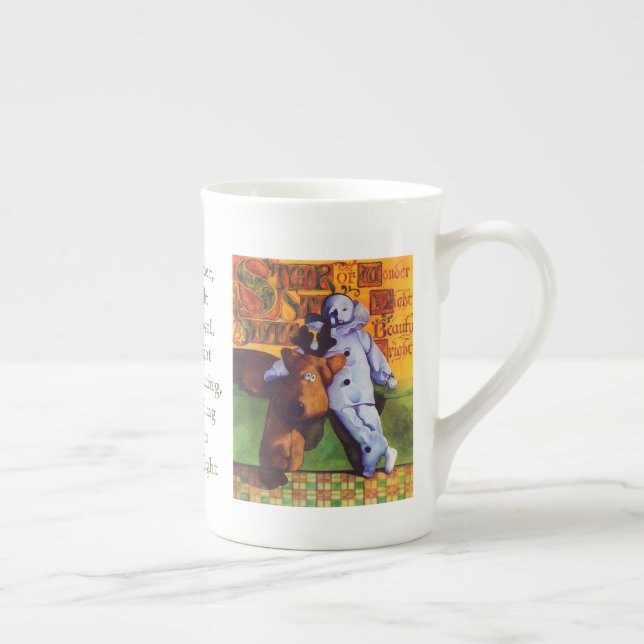 STAR FÖR  Bone China Mugg Benporslin Mugg (Höger)