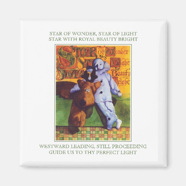 STAR FÖR  kvadratmagneter + texturer Magnet (Framsidan)