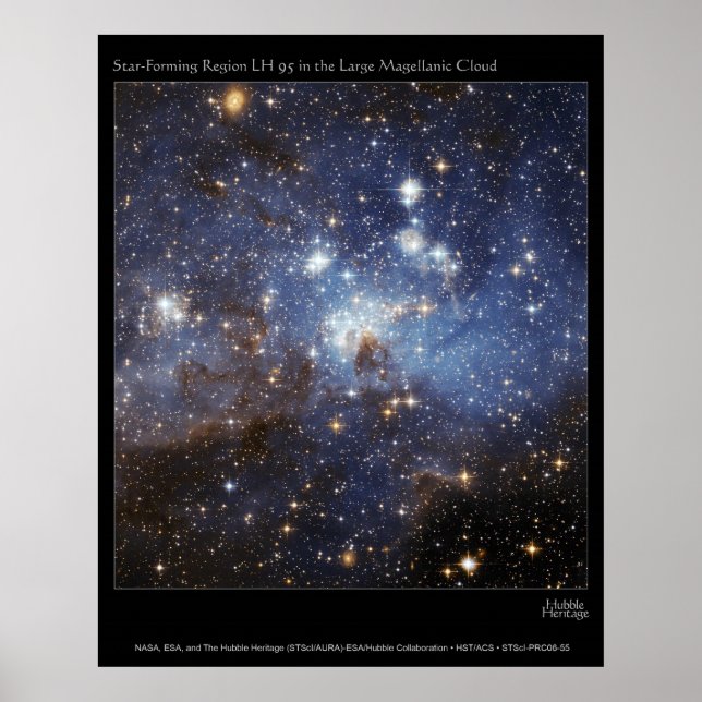 Star-Forming-regionen LH 95 i Large Magellanic Poster (Framsidan)