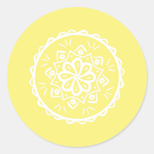 Star Fruit Mandala Runt Klistermärke
