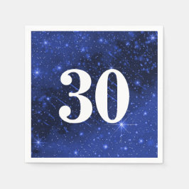 Star Galaxy för 30års födelsedag Party Pappersservett