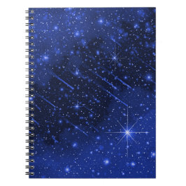 Star Galaxy On Blue Anteckningsbok