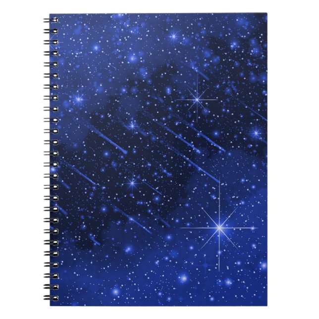Star Galaxy On Blue Anteckningsbok (Framsidan)