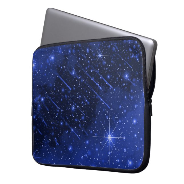Star Galaxy On Blue Laptop Fodral (Framsidan Vänster)
