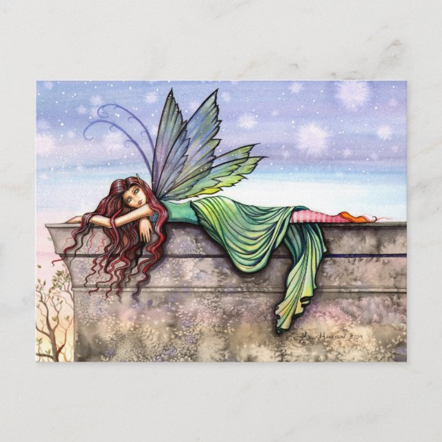 Star Gazer Fairy Vykort (Framsida)