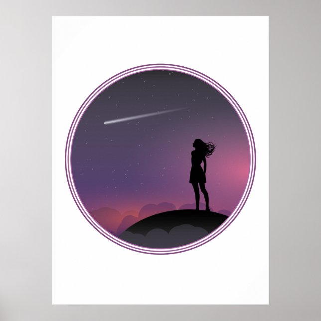 Star Gazing Girl Poster (Framsidan)
