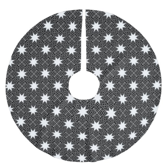 Star Geometric INV Julgransmatta Borstad Polyester (Framsidan)