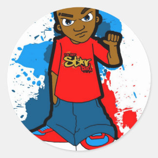 Star Ghetto Gangster street huva stil swagger Runt Klistermärke