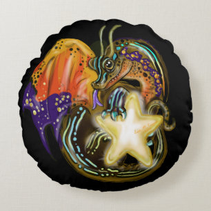 Star Glow Dragon Rund Kudde