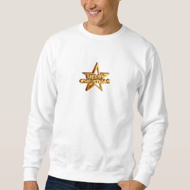 Star God jul Lång Ärmad Tröja (Framsida)