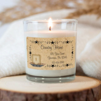 Star Gräns Candle-etikett Fraktsedel