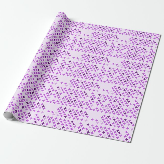 Star Grid Pattern Presentpapper (Utrullad)