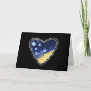 Star Heart Valentine Romantik Kärlek Card Helgkort