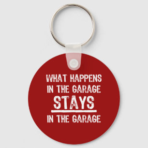 Står i Garage Keychain Nyckelring
