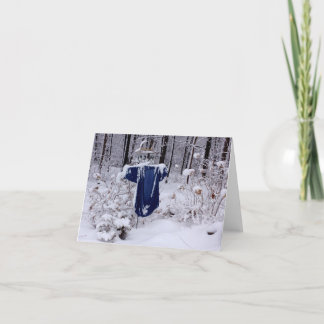 står i snö... helgkort