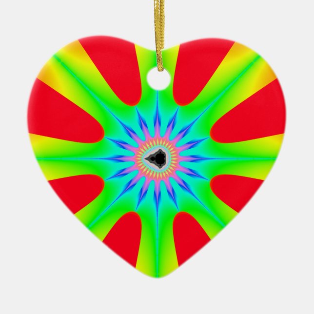 Star jul Fractal Julgransprydnad Keramik (Framsidan)