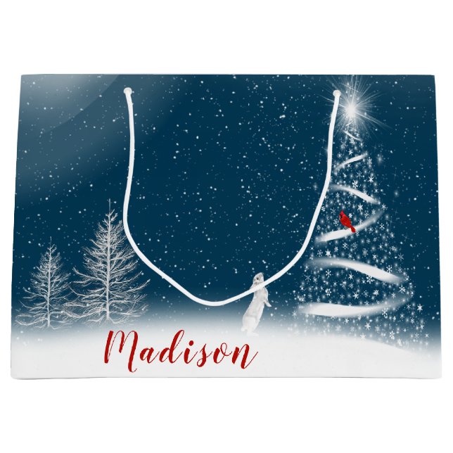 Star Julgran och Bunny Large Gift Bag (Framsidan)