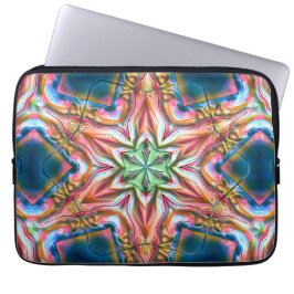 Star kaleidoskop i obearbetat struktur, bränd lax laptop fodral