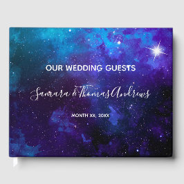 Star Light Blue Sky Wedding Gästböcker