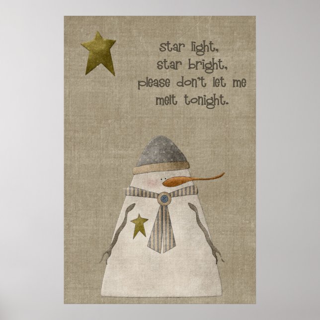Star Light, Star Bright Snögubbe Poster (Framsidan)