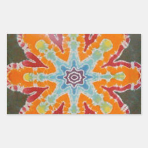 Star Light Tie Dye PhatDyes Rektangulärt Klistermärke