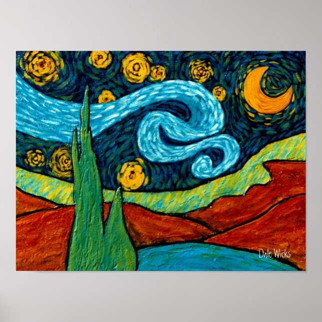 Star Lit Night Himlar Poster (Framsidan)