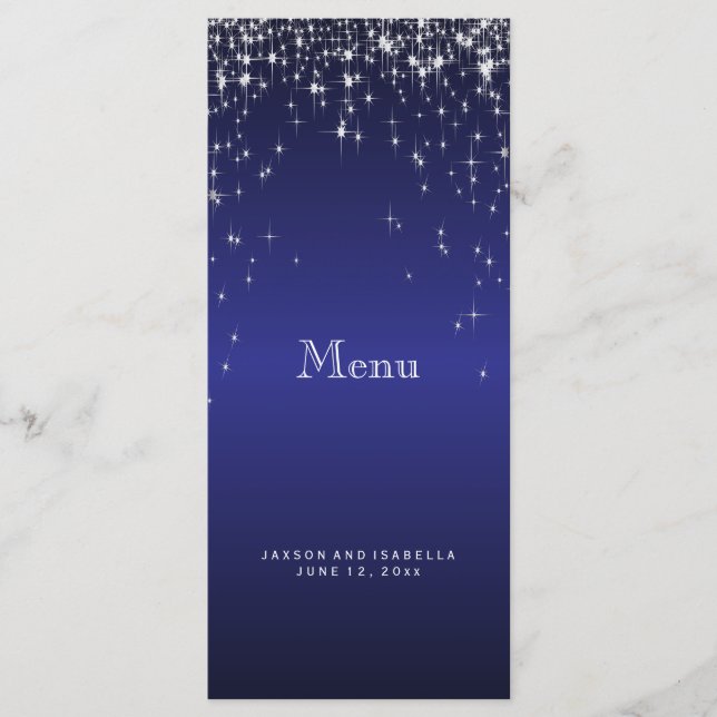 Star Ljus på Mörk blått - Meny (Framsida)