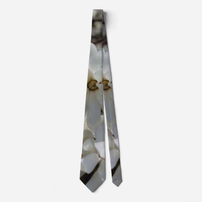 Star Magnolia Blooms Neck Tie Slips (Framsida)