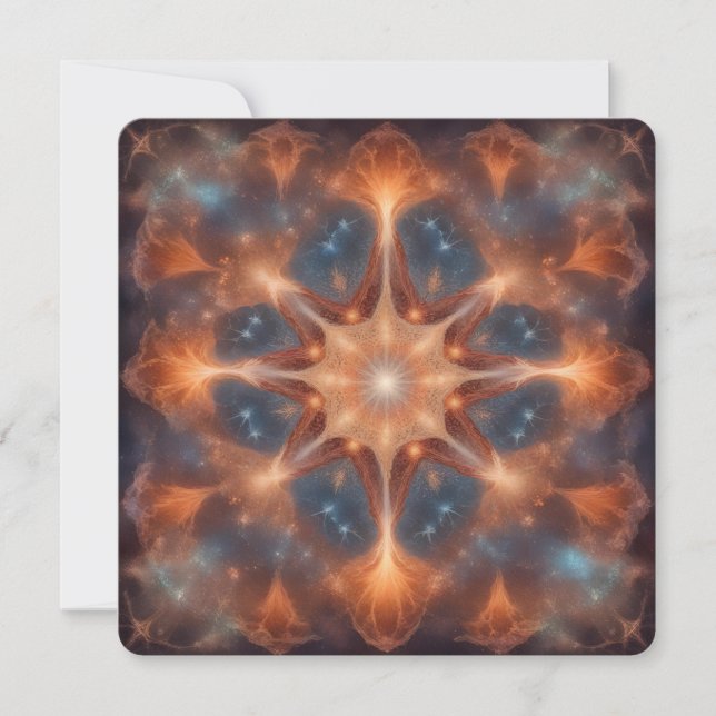 Star Mandala AI Fantasy Digital Art Print Cosmic (Framsida)