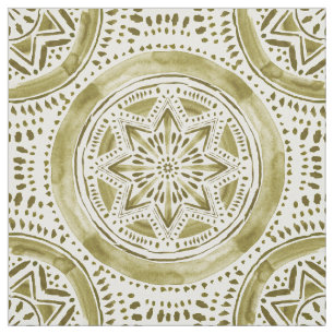 STAR MANDALA Guld Helgdag Medallion Tyg