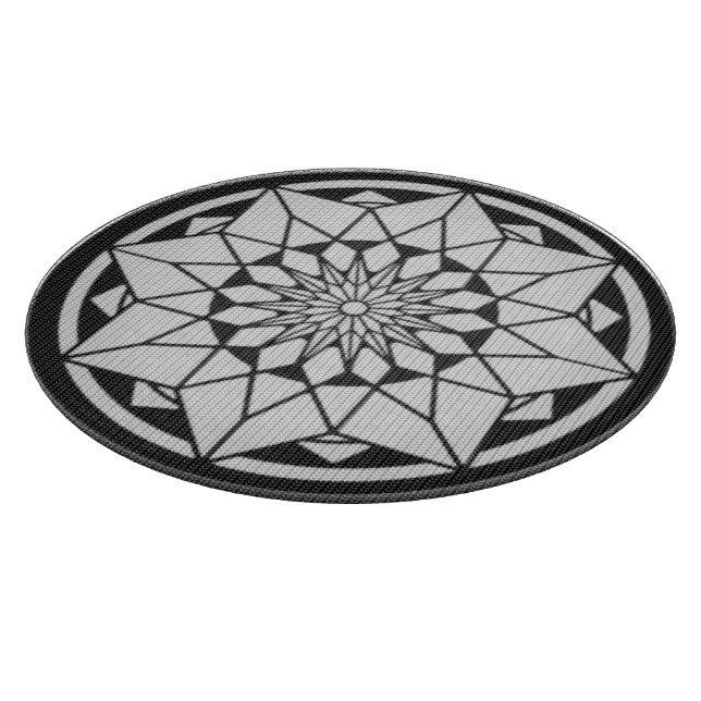 Star Mandala knackar svart och vitt (Hörn)
