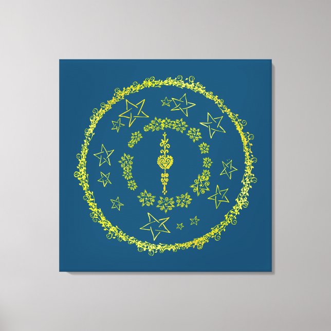Star Mandala - Wrapped Canvas (Framsida)