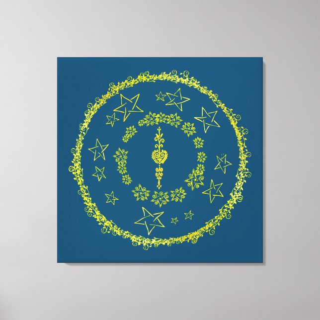Star Mandala - Wrapped Canvas (Framsida)