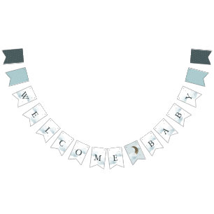 Star Måne & Cloud Välkommen Baby Bunting Flaggor