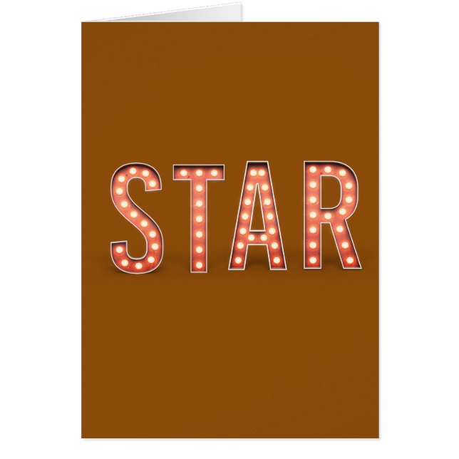 STAR Marquee Ljus Hälsningskort (Framsidan)