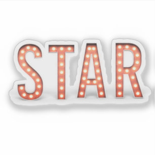 STAR Marquee Ljus vinyldecal Klistermärken