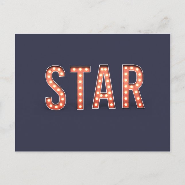 STAR Marquee Ljus Vykort (Framsida)