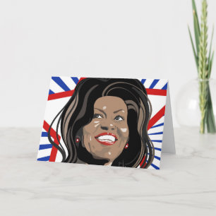 Star Michelle Obama-hälsningskort Kort