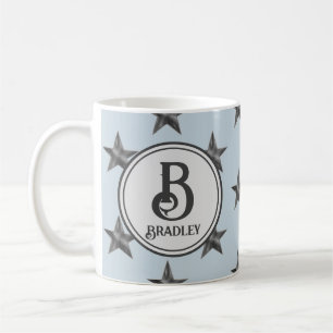 Star Monogram-familjen, första Namn Nautical Kaffemugg