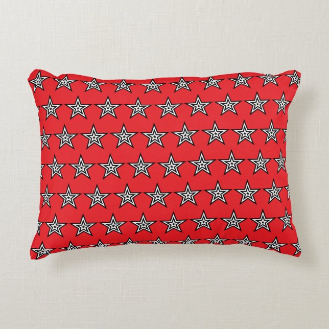 Star Mönster Pillow Prydnadskudde (Framsidan)