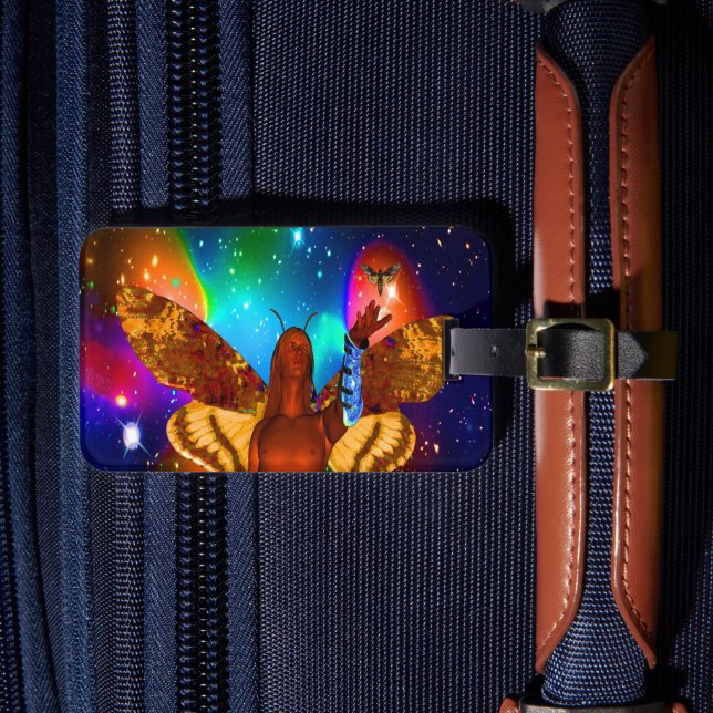 Star Moth Luggage Tag Bagagebricka (Framsida Insitu 4)