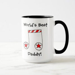 Star Musical Note World's Best Pappa Gift Mugg