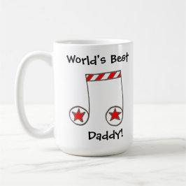 Star Musical Note World's Best Pappa Gift Mugg