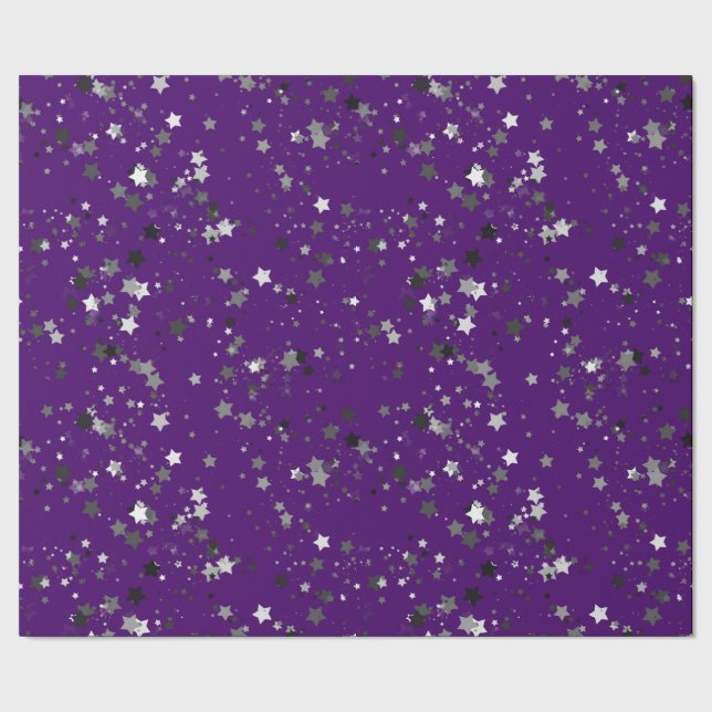 Star night - lila presentpapper (Seam)